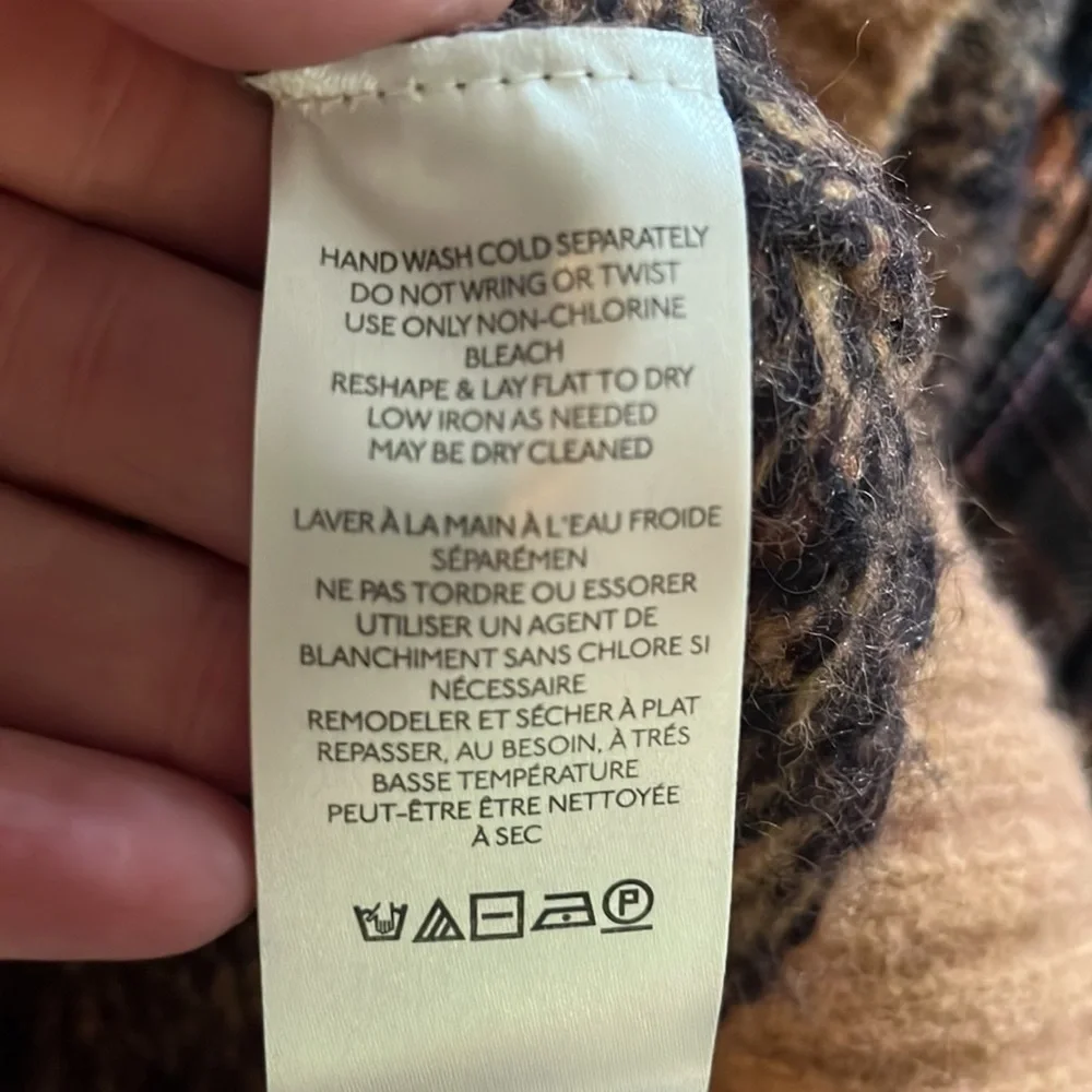 Free People Brown Plaid Button-Up Cardigan - Picture 6 of 7